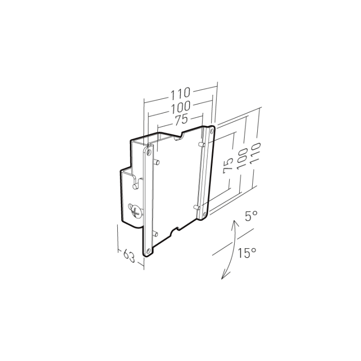 APPLIK 2423 - Support inclinable pour écrans de 15'' à 28"