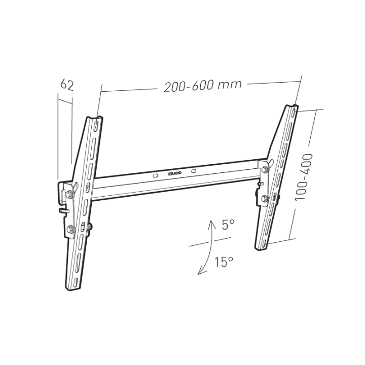 APPLIK 045201 - Support inclinable pour écrans de 40" à 85"