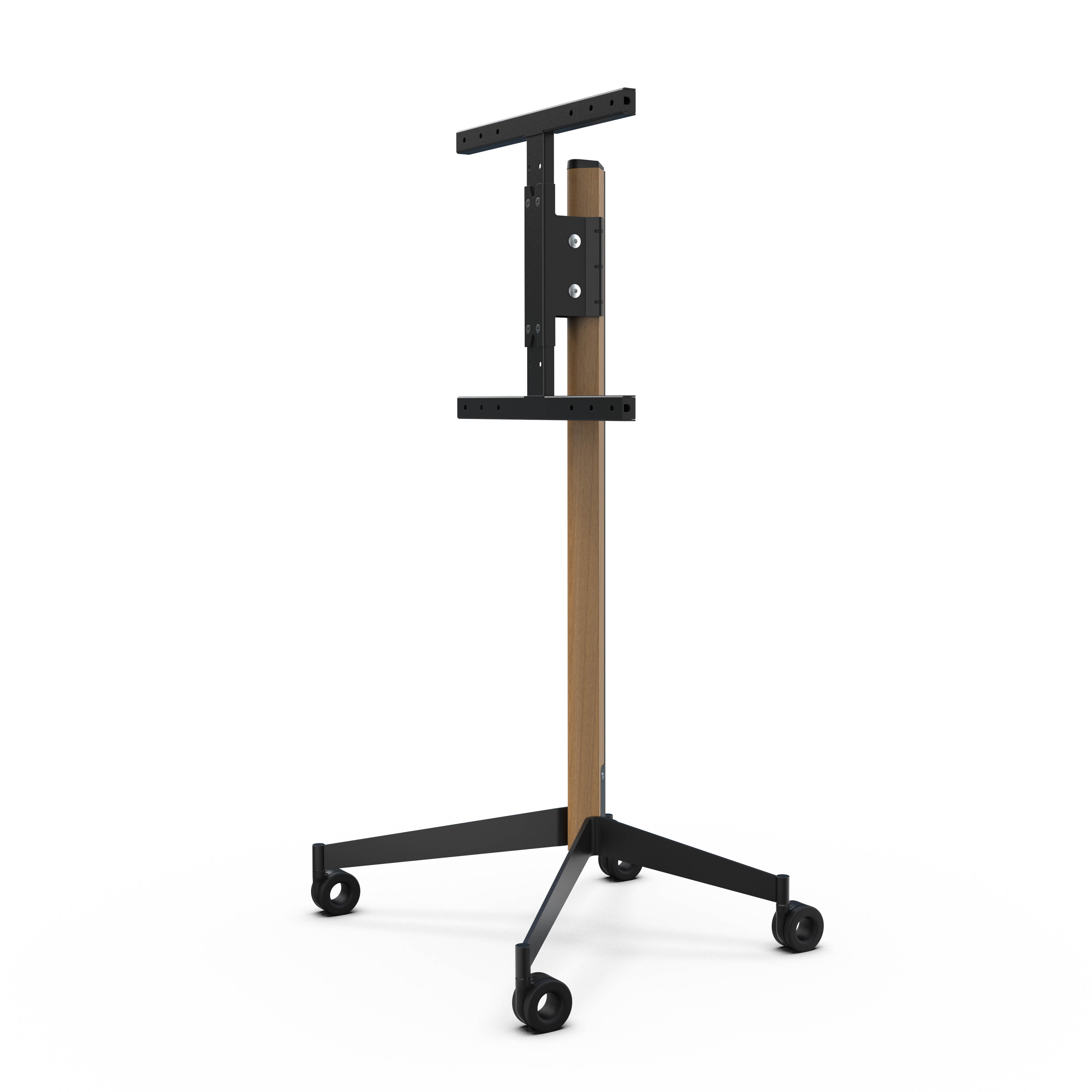 Drsn Support de Plafond pour Projecteur/Caméra Aluminium Blanc Acier au Carbone Hauteur Réglable de 34 à 56cm Gestion des Câbles - Jusqu'à 5kg Universel avec Plateau 35×22cm 